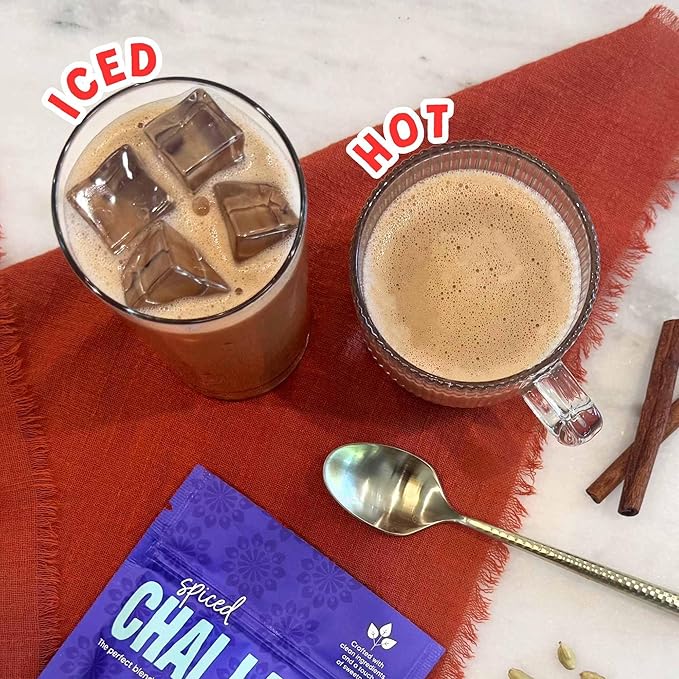 Global Grub Spiced Chai Latte Mix – Crafted with Mindful Ingredients – Effortless Instant Chai, Just Add Water, Enjoy Hot or Iced
