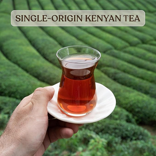 Akina Single-Origin Ginger Tea Bags | 100% Naturally Flavored Black Tea, Kenyan Origin, Gourmet, Hot Beverage (25 String & Tag Tea Bags, 50g)