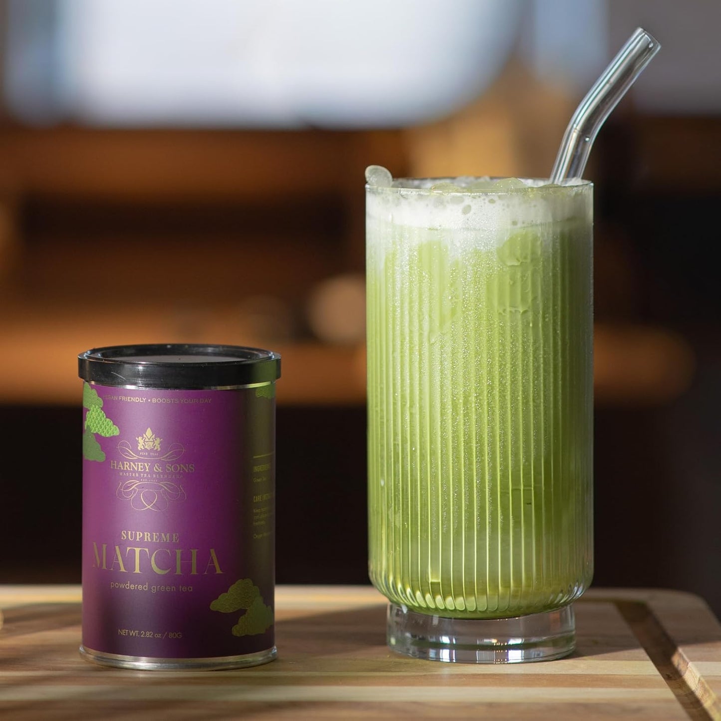 Harney & Sons Supreme Matcha Powdered Green Tea, 80g Tin | An approachable Uji matcha for lattes, iced, or a first bowl