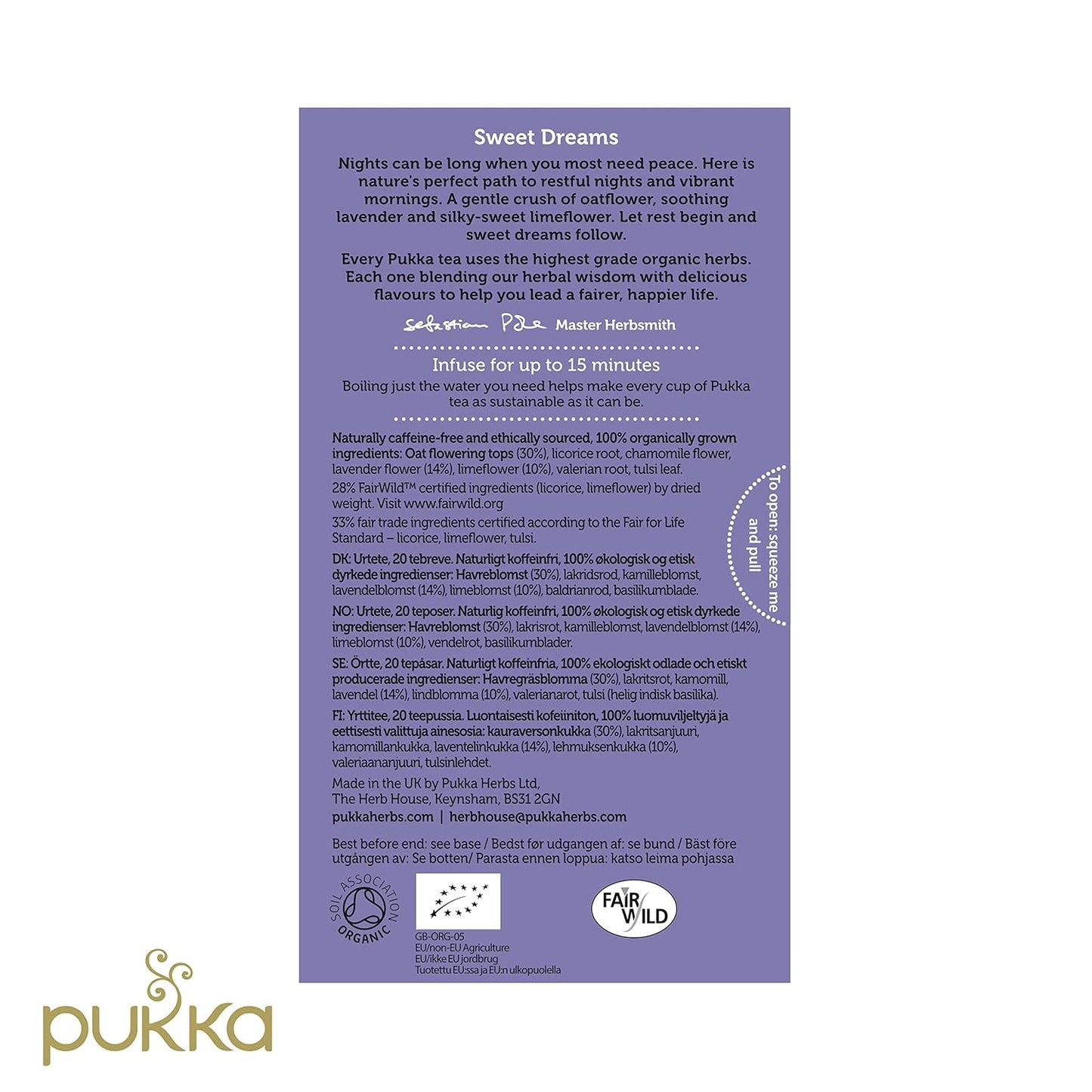 Pukka Organic Tea Bags, Night Time Herbal Tea with Chamomile, Lavendar & Valerian, Perfect for Easing into a Soothing Sleep, 20 Count (Pack of 6) 120 Tea Bags