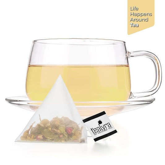 Tealyra - Tranquil Dream - 25 Bags - Chamomile Honeybush Lavender - Calming - Relaxing - Herbal Loose Leaf Tea - Caffeine-Free - Pyramids Style Sachets
