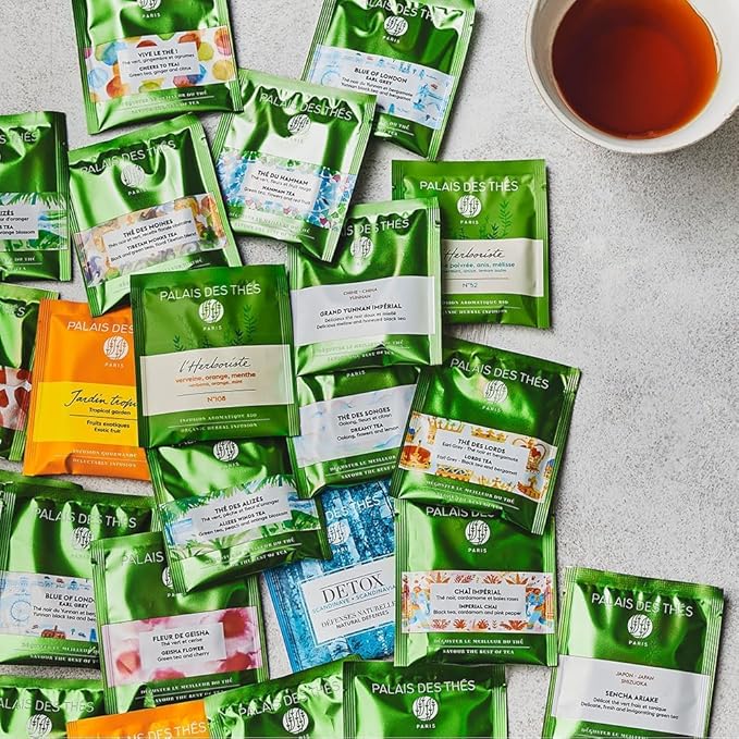 Palais des Thés Herbal Tea - Organic Rooibos of Lords Caffeine-Free Earl Grey Blend with Bergamot - Premium Tea Bags - Serves 20 Cups