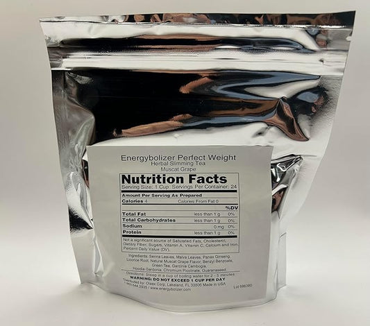 Energybolizer Perfect Weight Herbal Tea (24 Bags)| Natural Energy Booster for Women and Men | Increase Energy, Improve Digestion (Muscat Grape)