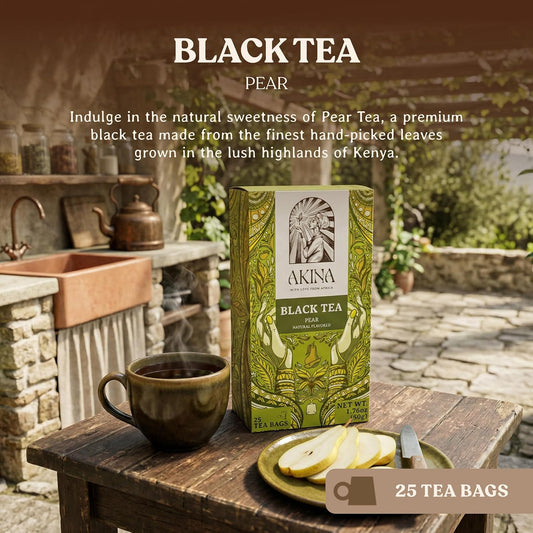 AKINA - Pear Flavored Black Tea Bags