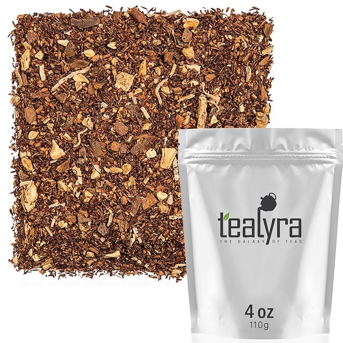 Tealyra - Rooibos Coconut Vanilla Chai - Ginger and Cinnamon with Red Bush Rooibos Herbal Loose Leaf