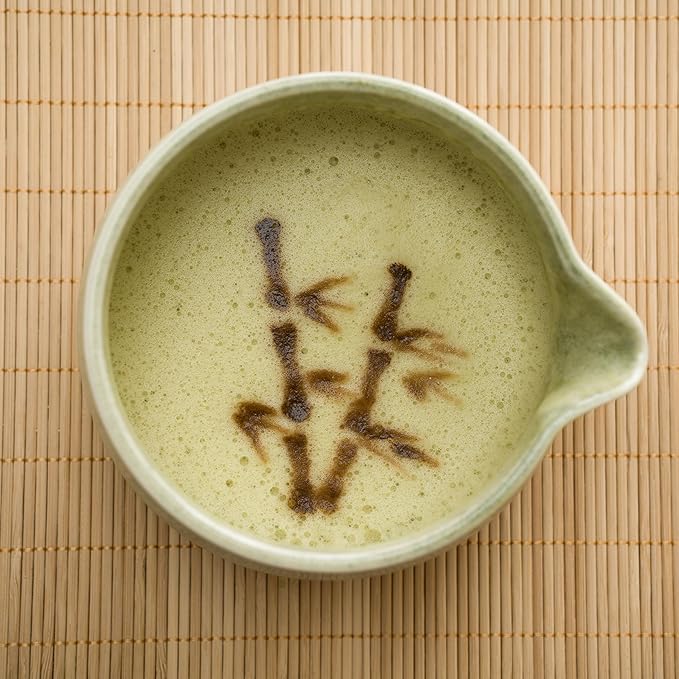 Matcha whisk Set,7 Pcs Matcha Making Kit with whisk Whisk, Ceramic Bowl, Sifter, Scoop, Holder, Stand, and Tea Towel for Ultimate Matcha Experience(Mottled Green)