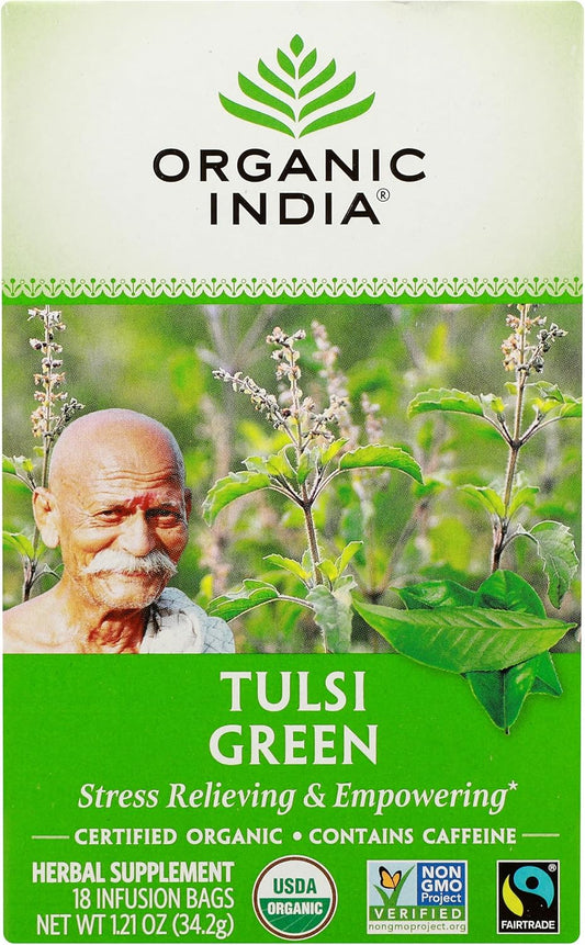 Organic India, Tea Tulsi Green Organic, 18 Count