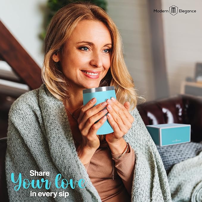 Modern Elegance Tea Tumbler Gift Set – Includes Tea Bag Holder, Spoon, Honey Straw, 15 Assorted Flavor Blends & Hot & Cold 12oz Insulated Tumbler – Ideal for Holiday Gift for Tea Lovers – Teal