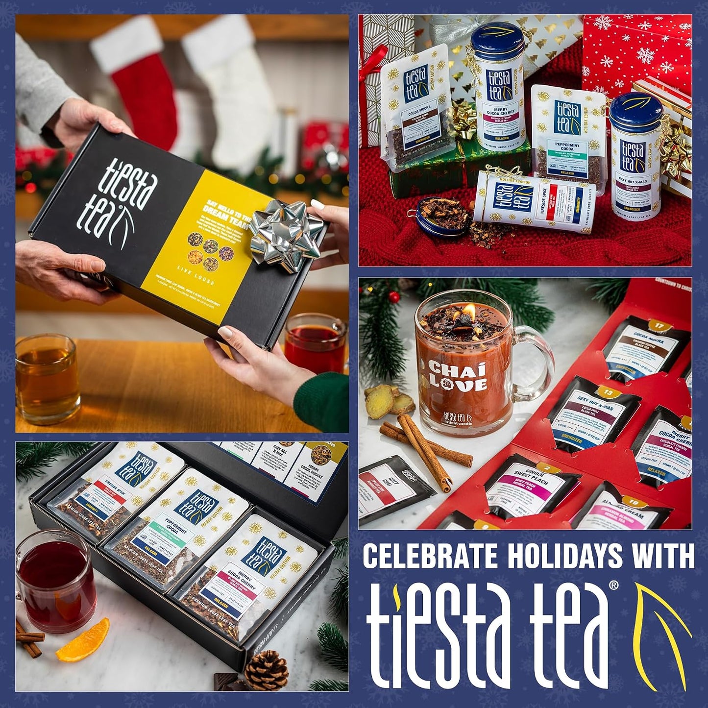 Tiesta Tea - Cozy Chai, Loose Leaf, Spiced Chai Rooibos Tea | Premium Caffeine-Free Herbal Blend, Makes Hot or Iced & Up to 200 Cups, 16oz Resealable Bulk Pouch