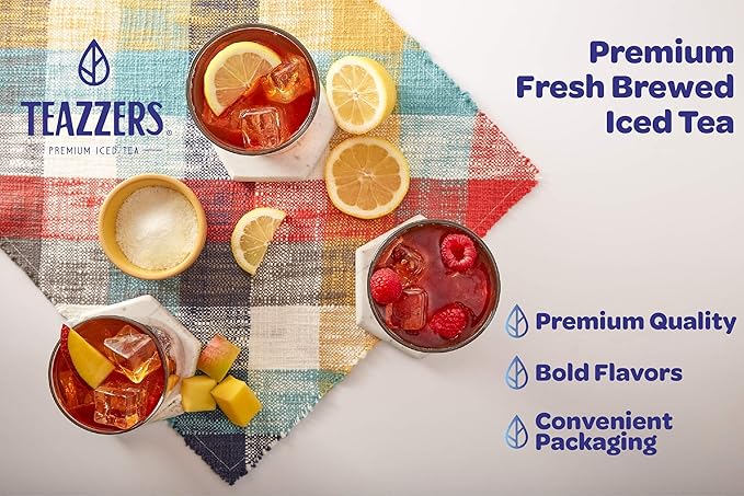 Teazzers Premium Coconut Black Tea Bags – Great for Foodservice Commercial Ice Tea Brewers | Unsweetened USA-Made Bulk Green Tea for Restaurants, Cafés & Home Brewing (4 Ounce, 24 Count)