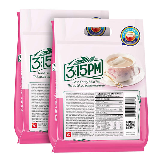 3:15pm Milk Tea - Classic Series - Authentic Bubble Tea (10 teabags) (Rose Fruity Milk Tea, 30)