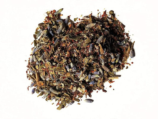 Fire Teas Relaxing Rooibos Evening Tea- Organic Red Rooibos, Peppermint, Lavender, Raspberry Leaf, Ginger, Saffron - Caffeine Free, Herbal Tea