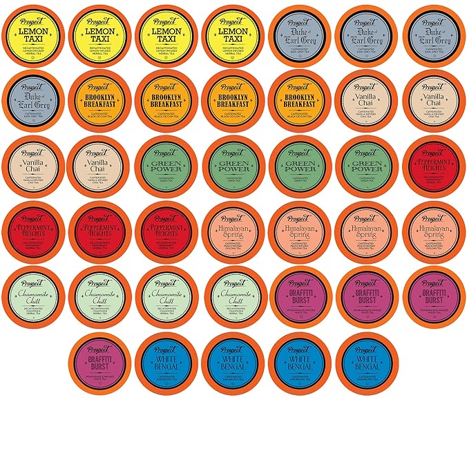 Prospect Tea Co. Sampler for Keurig K-Cup Makers, Assorted Variety Pack, 40 Count