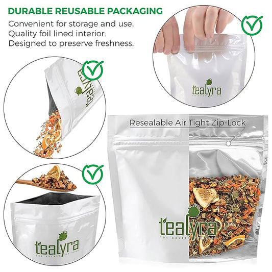 Tealyra - Orange Lemonade - Hibiscus - Eucalyptus - Lemongrass - Herbal Fruity Loose Leaf Tea Blend - VitaminsRich - Boost Immune System- 100% Natural – Hot and Iced - Caffeine-Free - 110g (4-ounce)