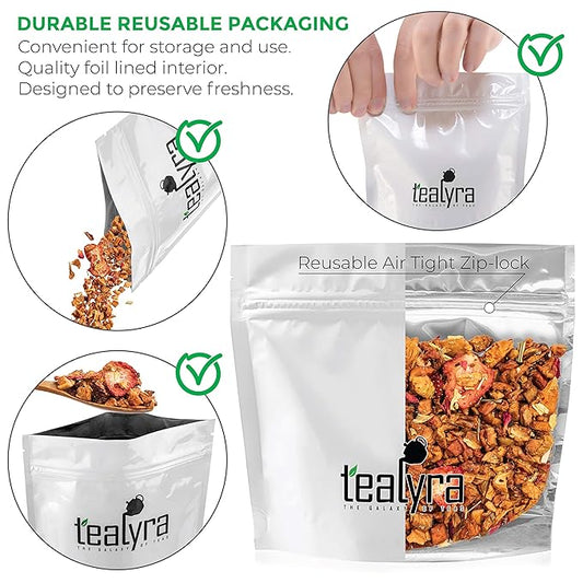Tealyra - Strawberry Guava Jam - Apple - Lemongrass - Fruity Herbal Loose Leaf Tea - Hot and Iced Drink - Vitamins and Antioxidants Rich - Caffeine Free - All Natural - 112g (4-ounce)