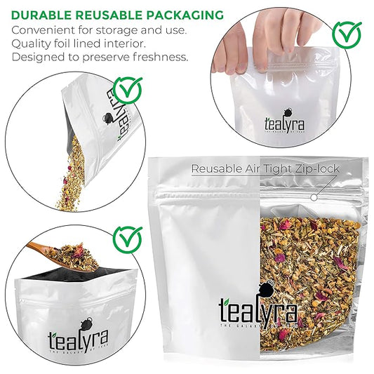 Tealyra Bedtime Herbal Tea – Chamomile, Spearmint & Hemp Leaves – Loose Leaf, 112g (4oz)