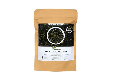 QuaZenTea GABA Oolong Tea Loose Leaf 3.5oz (100g) – Vietnamese High Mountain Oolong, Smooth & Mellow with Roasted Fruit Aroma and Sweet Finish – Gabba Wu Long Tea for Natural Calm Focus & Relaxation, Coffee Alternative