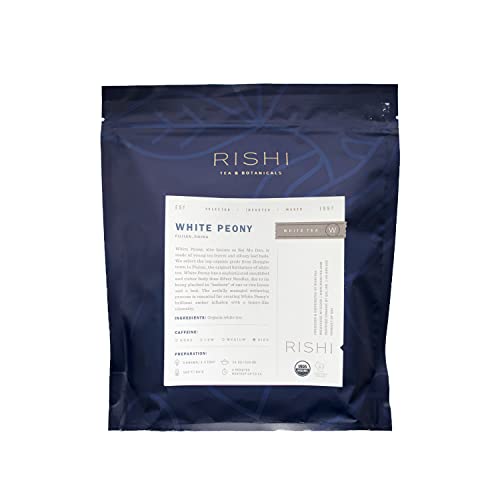 Rishi Tea Peach Blossom White Herbal Blend - Organic & Low Caffeine Loose Leaf Tea - 8.81 Ounces, 32+ Servings
