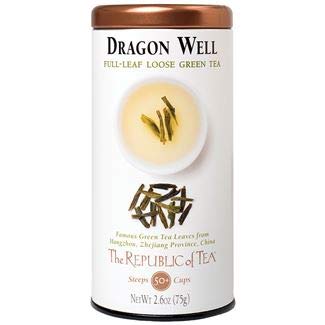 The Republic of Tea Dragon Well Full-Leaf Green Tea, 2.6 Ounces / 50-60 Cups (Refill Bag)