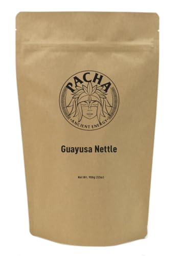 Pacha Ancient Energy Guayusa Tea | Green Guayusa | Traditional Guayusa | Loose leaf | Tea Bags | Energy Tea | l-theanine + caffeine | clean energy drink | Alternative to Yerba Mate, Coffee, and Green Tea (32 oz, Guayusa)