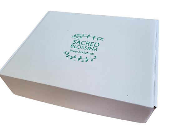 Sacred Blossom Farm Herbal Tea | Box of Flavor Set | 4 Top Selling Flavors | Farm Direct | Loose Leaf Tea | All Natural & Sustainably Grown in USA | Caffeine Free | 100+ Servings