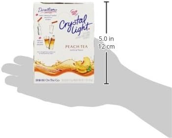 Crystal Light On the Go Single Serve Sugar-Free Peach Tea Mix, 2.7 oz. Packets (120 Count, 4 Packs of 30)