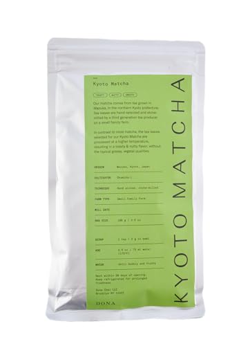 Dona First Flush Ceremonial Grade Matcha, Stone-Milled from Shizuoka, Kagoshima, and Kyoto Family Tea Estate, Hot or Iced, 1.1 Ounce Airtight Sealed Tin