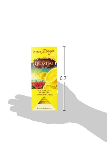 Celestial Seasonings Herbal Tea, Lemon Zinger, 25 Count, (Pack of 6)