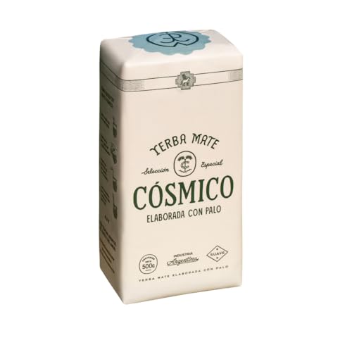 Yerba Mate COSMICO, 2.2 lb, 1 KILO (pack of 2), Premium Loose Leaf Argentine Tea, Gluten-Free, Large Leaf Low Dust Brew, Clean Energy