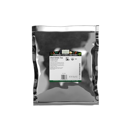 Frontier Co-op Organic Fairtrade Jasmine Green Tea, All Natural Loose Leaf Tea Leaves, Kosher | 16 Ounce (Pack of 1)