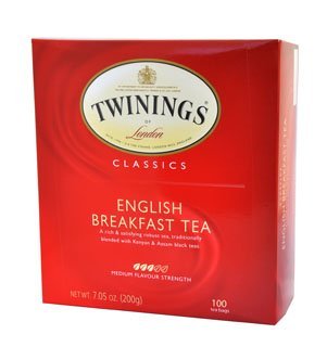 Twinings Classics English Breakfast Black Tea, 100 Tea Bags
