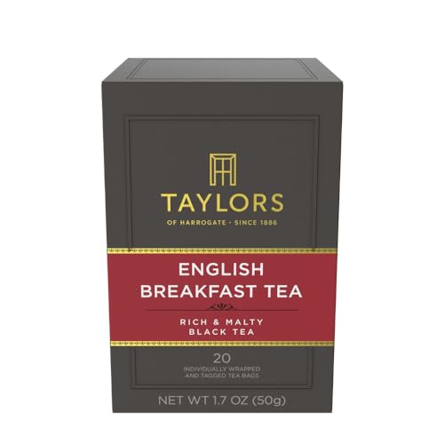 Taylors of Harrogate Spiced Christmas, Holiday Black Tea, Individually Wrapped Bags, 20 Count (Pack of 6), Deep, Festive and Spiced, Caffeinated, Enjoy Hot or Iced, 120 Teabags
