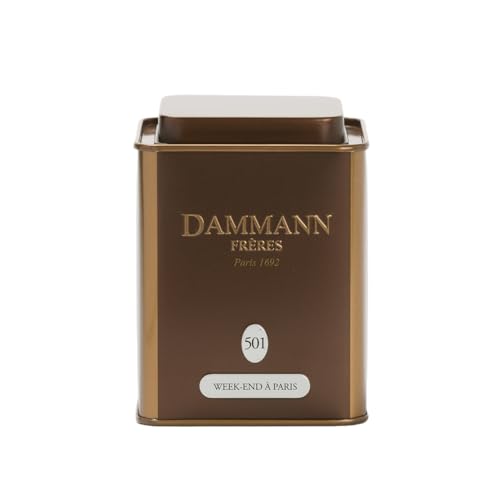 Dammann Freres Loose Leaf, Week-end à Paris, Premium Gourmet French Oolong Tea, Blend Cherry Blossom, Peach Blossom, Almond, Rose Flavors, 3.52 Ounce Tin