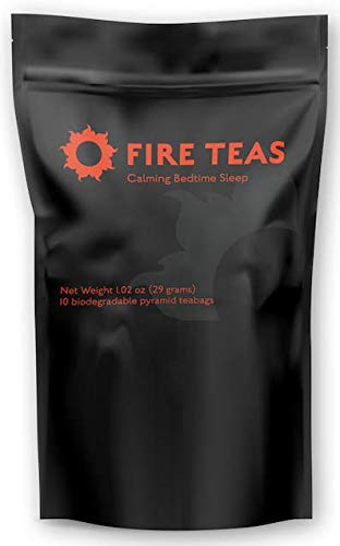 Fire Teas - Calming Sleep Tea - Organic Valerian Root, Lemongrass, Chamomile, Cardamom, Cinnamon, Ginger