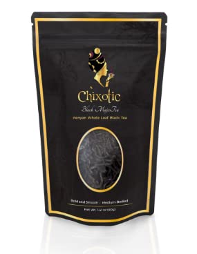 Chixotic Kenyan Black Tea, Whole Leaf, Loose Leaf Tea, Medium-Bodied with Malt and Cocoa Notes, Single-Origin Tea, 40 g