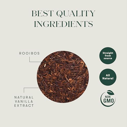 Luxmi Estates Rooibos Vanilla | Calming and Relaxing | Loose Leaf - 100g/3.52oz (50 Cups)