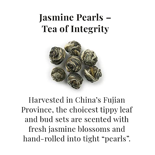 The Republic of Tea Jasmine Pearls Full-Leaf Loose Green Tea, 3.0 oz | Steeps 50 Cups | Caffeinated