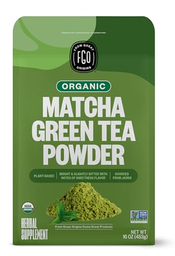 FGO Organic Jasmine Pearl Green Tea, Four Ounce, Loose Leaf, Resealable Bag, Packaging May Vary (Pack of 1)
