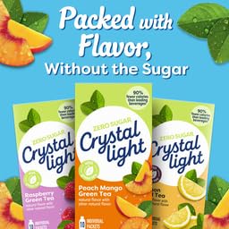 Crystal Light On The Go Peach Mango Green Tea, 10 Ct (Pack of 6)