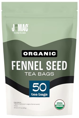J Mac Botanicals, Organic Lemongrass Tea Bags (50 Count) - Certified by Organic Certifiers, Inc. - Quality Tea From Nile Valley, Egypt, Packaged in the USA