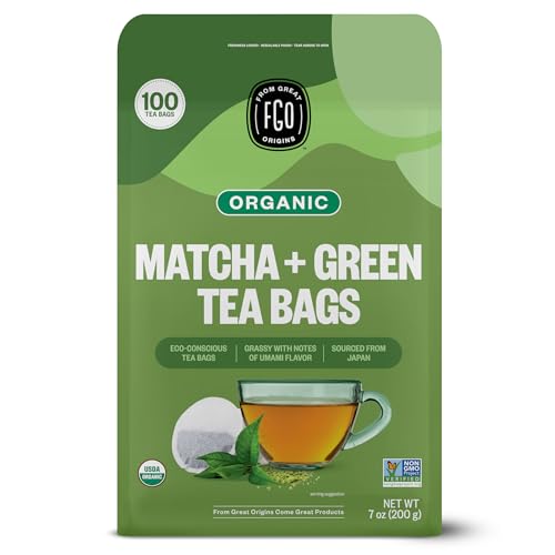 FGO Organic Jasmine Pearl Green Tea, Four Ounce, Loose Leaf, Resealable Bag, Packaging May Vary (Pack of 1)