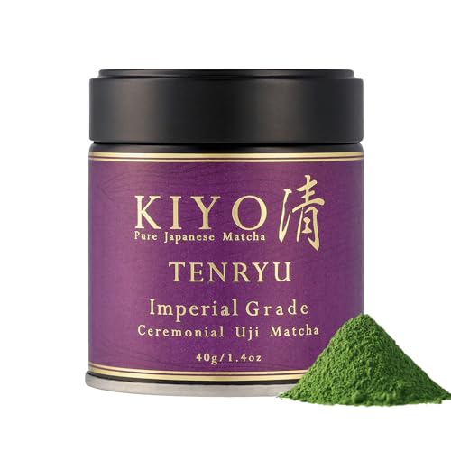 Kiyo Matcha Signature Grade Shuga Ceremonial Uji Matcha - Pure Japanese First Harvest Ceremonial Grade Matcha Green Tea Powder from Uji, Japan (40g/1.41oz)