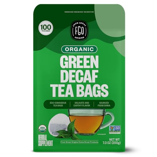 FGO Organic Jasmine Pearl Green Tea, Four Ounce, Loose Leaf, Resealable Bag, Packaging May Vary (Pack of 1)