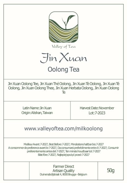Jin Xuan Oolong Tea From Taiwan - Jinxuan Loose Leaf Tea - Taiwanese Green Oolong Tea 50g