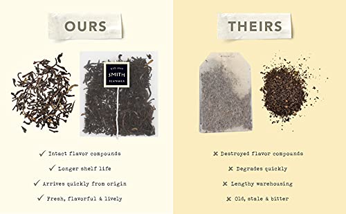 Smith Teamaker | Lord Bergamot No. 55 | Caffeinated Full Leaf Earl Grey Black Tea with Italian Bergamot Oil; 6 Pack (90 Sachets, 1.2oz each)
