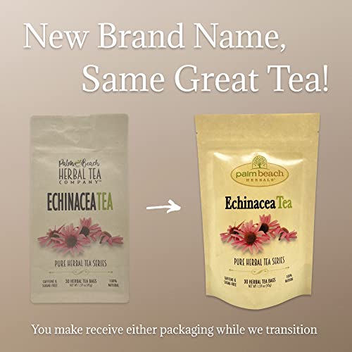 Palm Beach Medicinal Herbs - Echinacea Tea - Pure Herbal Tea Series, 30ct