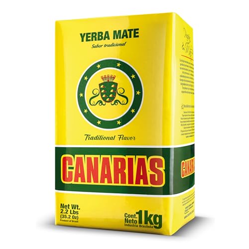Canarias Yerba Mate Traditional 2.2 lb - Uruguayan Yerba Mate Tea - Ground Leaf Without Stems (Sin Palo) | Strong & Full-Bodied Flavor