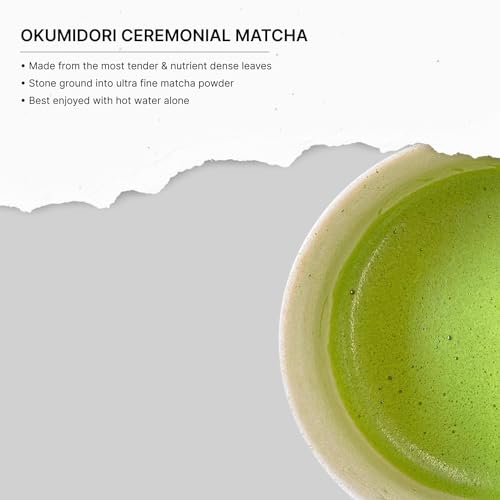 FKRO Organic Ceremonial Grade Matcha Green Tea Powder | 1st Harvest, Single Origin, Single Okumidori Cultivar | Sugar-free | Flown in Fresh from Japan Every Month (30g/1.06oz) Pouch