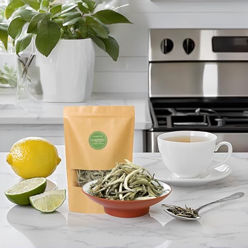 GOARTEA 250g / 8.8oz Premium Silver Needle White Tea - Baihao Yinzhen Chinese Silver Tips Loose Leaf White Tea