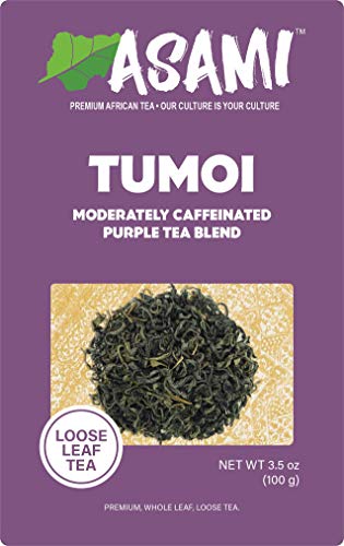 Asami Tumoi Kenyan Purple Tea 100g | Organic Loose Leaf Tea | Low Caffeine & High Antioxidants African Herbal Tea | Non-GMO Natural Purple Teas | Refreshing Light-Bodied Flavor | 50+ Cups